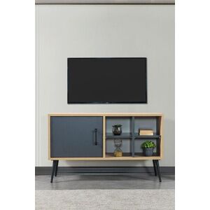 Imagine Comoda TV, Hanah Home, Şile 3109, 100x60x35 cm, PAL, Stejar safir / Antracit