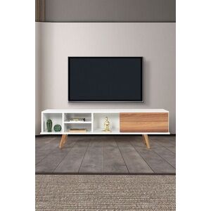 Imagine Comoda TV, Hanah Home, Ela 3630, 160x47x35 cm, PAL, Alb/Maro