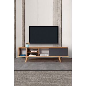 Imagine Comoda TV, Hanah Home, Ela 3631, 160x47x35 cm, PAL, Nuc / Antracit