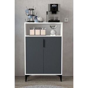 Imagine Dulap multifunctional, Hanah Home, Ada 1202, 72x114x36.5 cm, PAL, Alb / Antracit