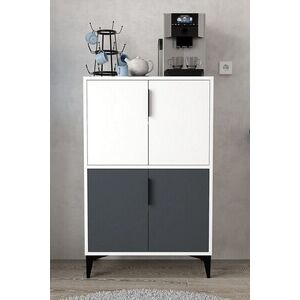 Imagine Dulap multifunctional, Hanah Home, Ada 1402, 72x114x36.5 cm, PAL, Alb / Antracit
