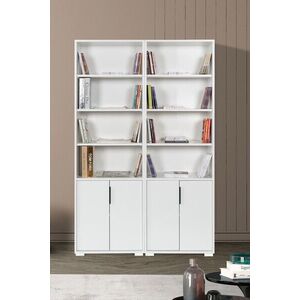 Imagine Corp biblioteca, Hanah Home, Evm 8204, 120x187x30 cm, PAL, Alb