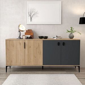Imagine Consola, Hanah Home, Neva 4001, 180x81x44 cm, PAL, Stejar safir / Antracit