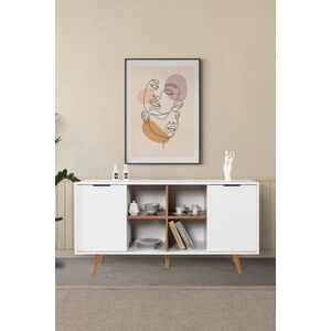Imagine Consola, Hanah Home, Sina 4618, 160x82x44 cm, PAL, Alb/Maro