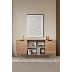 Imagine Consola, Hanah Home, Sina 4621, 160x82x44 cm, PAL, Stejar Safir / Alb
