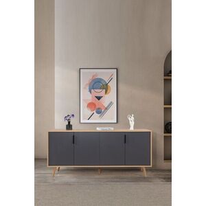 Imagine Consola, Hanah Home, Sırma 4816, 180x82x44 cm, PAL, Stejar safir / Antracit