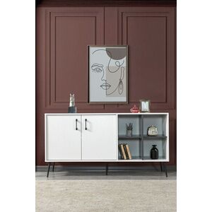 Imagine Consola, Hanah Home, Şile 4612, 160x83x44 cm, PAL, Alb / Antracit