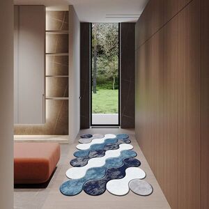 Imagine Covor, Wookece298, 100x200 cm, Poliester, Albastru deschis / Turcoaz / Liliac / Bleumarin