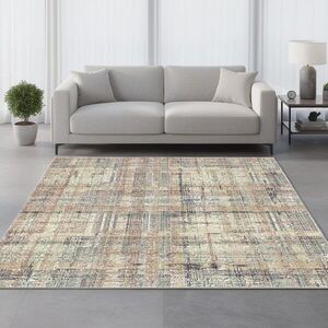 Imagine Covor, Exfab288-Klm, 120x180 cm, Bumbac, Nurcă / Verde / Gri