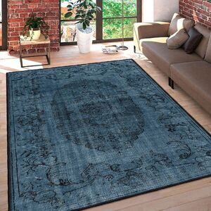 Imagine Covor, Woosonıl087, 140x220 cm, Bumbac, Navy Blue / Black