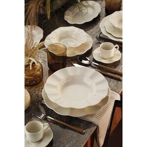 Imagine Serviciu de masa, Hermia, 710KTP9735, Portelan, Farfurie: 22 cm (6 bucăți), Alb