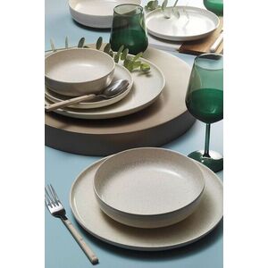 Imagine Serviciu de masa, Hermia, 719KTP9784, Portelan, Farfurie adâncă: 21 cm (2 bucăți), Crem