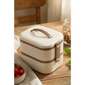 Imagine Cutie pentru pranz, Hermia, 721CBL1305, Inox, Izolat in vid, Crem