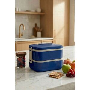Imagine Cutie pentru pranz, Hermia, 721CBL1320, Inox, Izolat in vid, Albastru navy