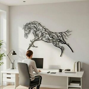 Imagine Decoratiune de perete, 5570, Metal, Dimensiune: 75 x 40 cm, Negru