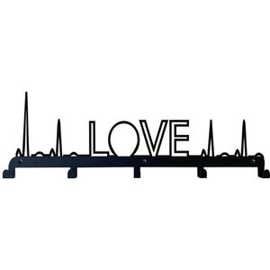 Imagine Decoratiune de perete, 3008, Metal, Dimensiune: 60 x 25 cm, Negru