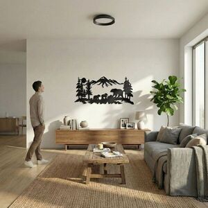 Imagine Decoratiune de perete, 5454, Metal, Dimensiune: 60 x 26 cm, Negru
