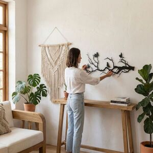 Imagine Decoratiune de perete, 5379, Metal, Dimensiune: 60 x 24 cm, Negru
