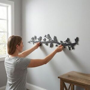 Imagine Decoratiune de perete, 5343, Metal, Dimensiune: 60 x 13 cm, Negru