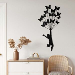 Imagine Decoratiune de perete, 5330, Metal, Dimensiuni: 38 x 75 cm, Negru