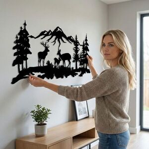 Imagine Decoratiune de perete, 5275, Metal, Dimensiune: 60 x 26 cm, Negru