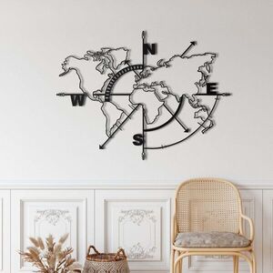 Imagine Decoratiune de perete, 5266, Metal, Dimensiuni: 98 x 75 cm, Negru