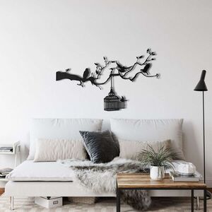 Imagine Decoratiune de perete, 5262, Metal, Dimensiuni: 75 x 46 cm, Negru
