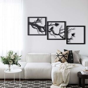 Imagine Decoratiune de perete, 5261, Metal, Dimensiune: 38 x 38 cm, Negru