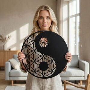 Imagine Decoratiune de perete, 5247, Metal, Dimensiune: 45 x 45 cm, Negru