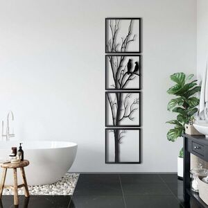 Imagine Decoratiune de perete, 5235, Metal, Dimensiune: 30 x 120 cm, Negru