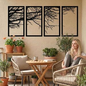 Imagine Decoratiune de perete, 5211, Metal, Dimensiune: 120 x 60 cm, Negru