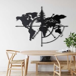 Imagine Decoratiune de perete, 5148, Metal, Dimensiuni: 98 x 75 cm, Negru