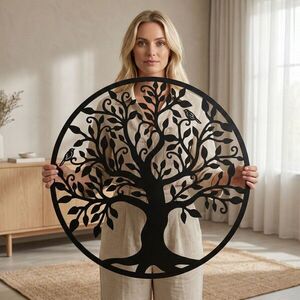 Imagine Decoratiune de perete, 5056, Metal, Dimensiune: 60 x 60 cm, Negru
