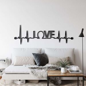 Imagine Decoratiune de perete, 5048, Metal, Dimensiune: 60 x 20 cm, Negru