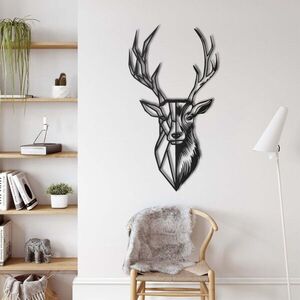 Imagine Decoratiune de perete, 5037, Metal, Dimensiuni: 48 x 90 cm, Negru
