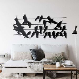 Imagine Decoratiune de perete, 5023, Metal, Dimensiuni: 75 x 35 cm, Negru