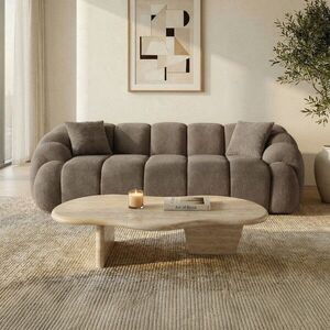 Imagine Canapea 3 locuri, Atelier del Sofa, 752EST1130, Lemn de carpen/PAL melaminat, Maro
