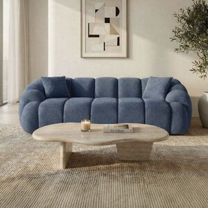 Imagine Canapea 3 locuri, Atelier del Sofa, 752EST1133, Lemn de carpen/PAL melaminat, Albastru navy