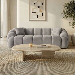Imagine Canapea 3 locuri, Atelier del Sofa, 752EST1134, Lemn de carpen/PAL melaminat, Gri