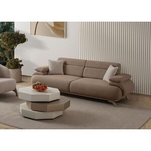 Imagine Canapea 3 locuri, Atelier del Sofa, 752EST1139, Lemn de carpen/PAL melaminat, Latte