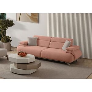Imagine Canapea 3 locuri, Atelier del Sofa, 752EST1142, Lemn de carpen/PAL melaminat, Roz pudra