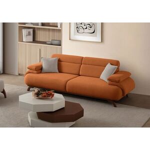 Imagine Canapea 3 locuri, Atelier del Sofa, 752EST1154, Lemn de carpen/PAL melaminat, Caramiziu