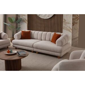 Imagine Canapea 3 locuri, Atelier del Sofa, 752EST1156, Lemn de carpen/PAL melaminat, Bej