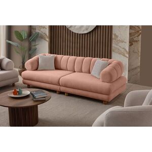 Imagine Canapea 3 locuri, Atelier del Sofa, 752EST1162, Lemn de carpen/PAL melaminat, Roz pudra