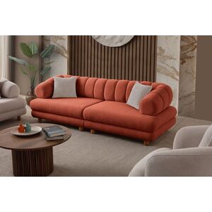 Imagine Canapea 3 locuri, Atelier del Sofa, 752EST1163, Lemn de carpen/PAL melaminat, Caramiziu