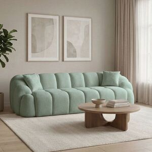 Imagine Canapea cu 4 locuri, Atelier del Sofa, 752EST2304, Lemn de carpen/PAL melaminat, Turcoaz