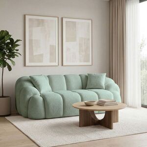 Imagine Canapea 2 locuri, Atelier del Sofa, 752EST2504, Lemn de carpen/PAL melaminat, Turcoaz