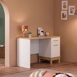 Imagine Birou, Hanah Home, Etto, 120x77.3x65 cm, PAL MELAMINAT, Lemn / Stejar alb