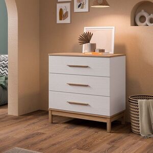 Imagine Dulap, Hanah Home, Etto, 90x91.75x48 cm, PAL MELAMINAT, Lemn / Stejar alb