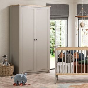 Imagine Dulap pentru haine, Hanah Home, Sento, 106.5x197x54.3 cm, PAL MELAMINAT, Gri / Stejar